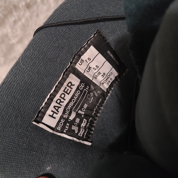 Ride x Harper Teal Womans Snowboard Boots (Size 7.5) w/ Boa - Picture 6 of 7